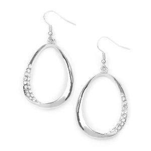 Paparazzi Fiercely Flauntable White Earrings